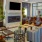 a living room with a fireplace