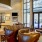 a room with chairs and tables